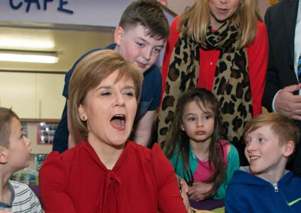 First Minister Nicola Sturgeon showed her skill at Minecraft. Picture: Andrew O'Brien