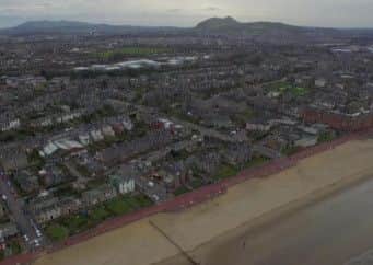 A stunning aerial shot of Portobello beach. Picture: Kinetic