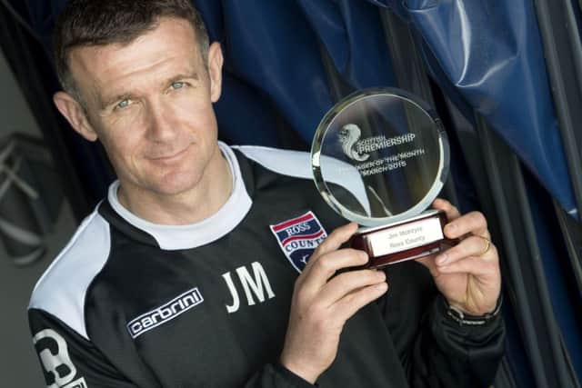 Jim McIntyre won the Scottish Premiership manager of the month award. Picture: SNS