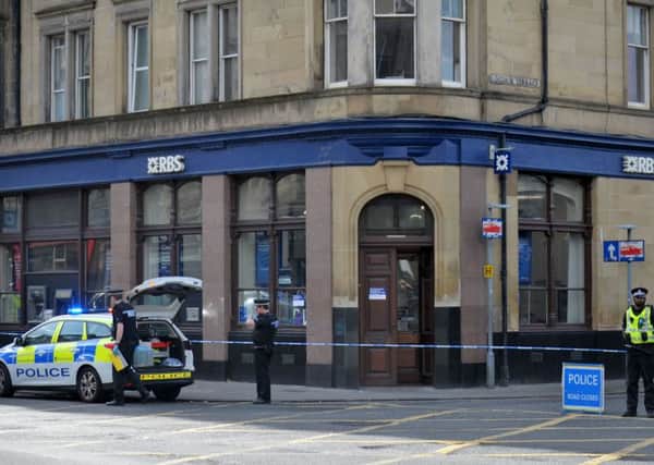 The Royal Bank of Scotland in Home Street, Tollcross was robbed. Picture: Jane Barlow