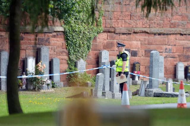Police closed off the scene at Seafield Place after the infant was discovered. Pic: Phil Wilkinson