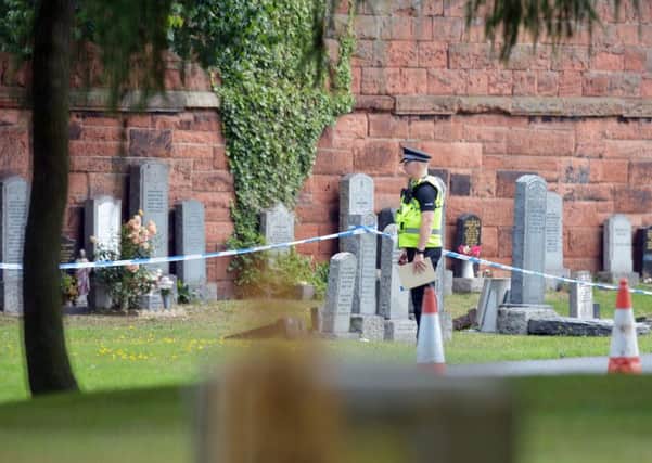 Police closed off the scene at Seafield Place after the infant was discovered. Pic: Phil Wilkinson