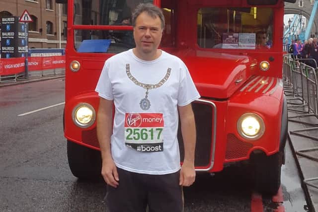 Lord Provost Donald Wilson at the London Marathon