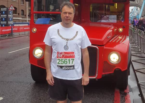 Lord Provost Donald Wilson at the London Marathon