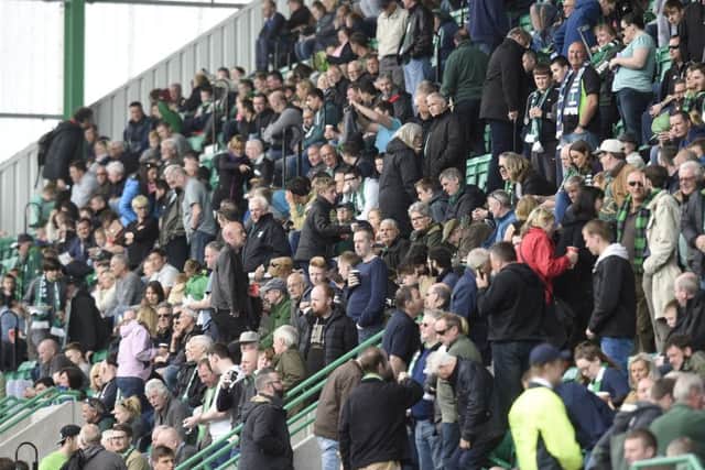 Hibernian fans have moved to snap up season tickets for the 2015/16 campaign. Picture: Greg Macvean