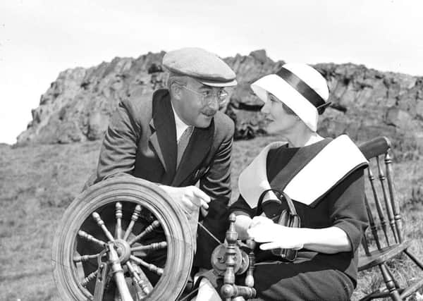 Battle of the Sexes was filmed in Edinburgh in 1959 - stars Peter Sellers and Constance Cummings with a spinning wheel at Arthur's Seat (which doubled for the Western Isles in the film!)