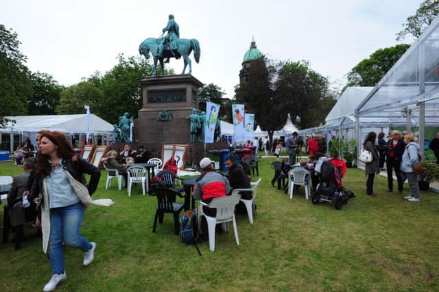Charlotte Square garden hosts the book festival and is 'one of the most important urban spaces in Europe'. Picture: Ian Rutherford