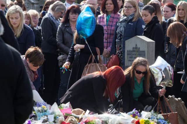Hundreds of mourners turned out to Seafield Cemetery. Picture: HEMEDIA