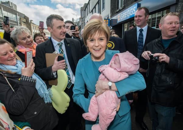 Nicola Sturgeon on the campaign trail in Musselburgh. Picture: Andrew O'Brien