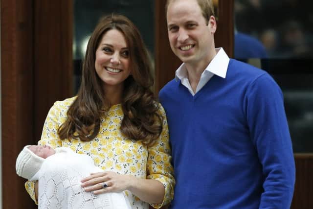 Prince William and Kate, Duchess of Cambridge and their newborn baby princess, left St. Mary's Hospital's exclusive Lindo Wing, London, yesterday. Pic:  AP Photo/Alastair Grant