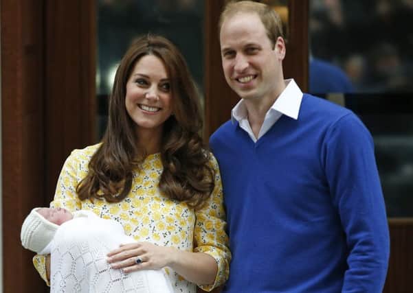 Prince William and Kate, Duchess of Cambridge and their newborn baby princess, left St. Mary's Hospital's exclusive Lindo Wing, London, yesterday. Pic:  AP Photo/Alastair Grant