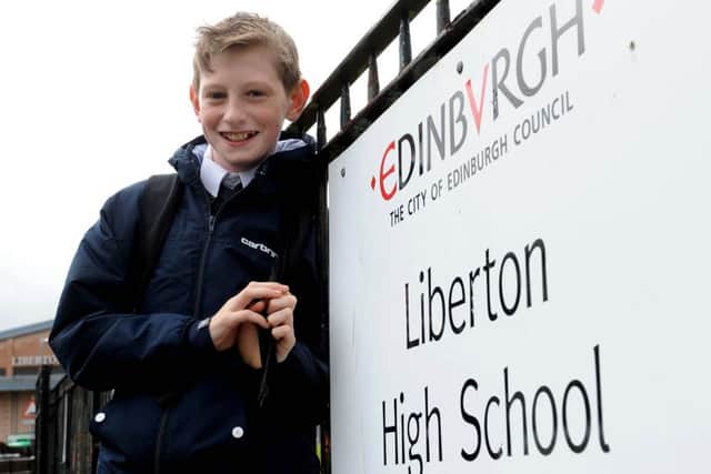 Alan Ramsay has returned to school following his neck-break horror. Picture: Lisa Ferguson