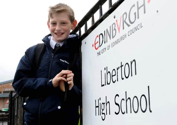 Alan Ramsay has returned to school following his neck-break horror. Picture: Lisa Ferguson