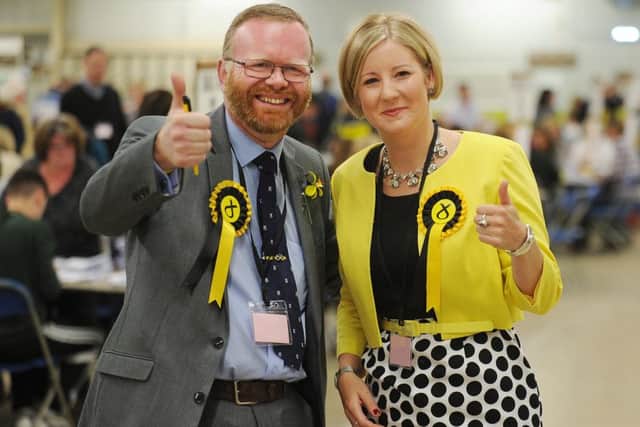 Martyn Day and Hannah Bardell celebrate victory. Picture: Neil Hanna