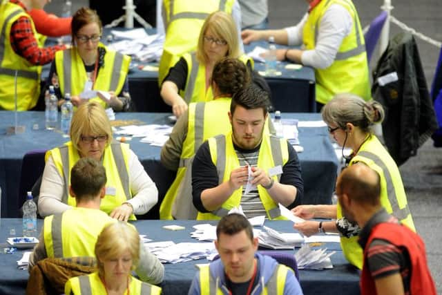 The count in full swing at the EICC. Picture: Lisa Ferguson