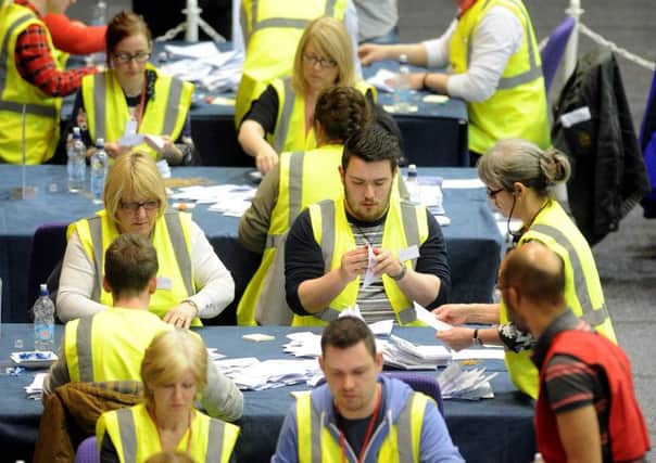The count in full swing at the EICC. Picture: Lisa Ferguson