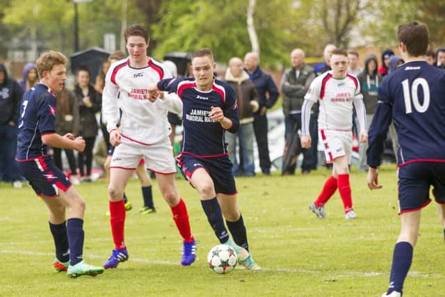 Ryan Beveridge on the ball at the Jamie Drysdale Memorial Match.
Picture: Malcolm McCurrach