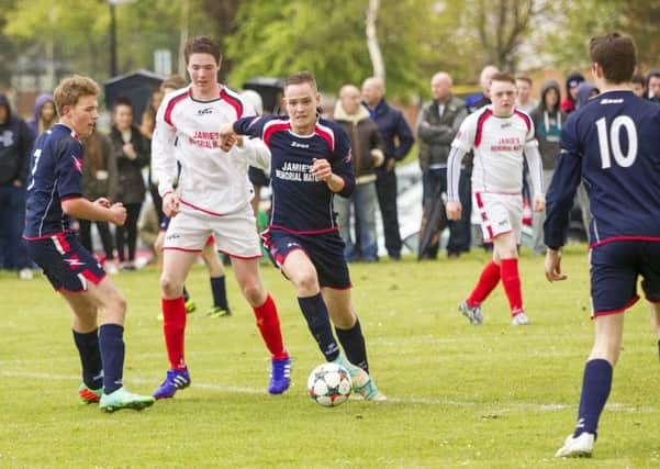 Ryan Beveridge on the ball at the Jamie Drysdale Memorial Match. 

Picture: Malcolm McCurrach