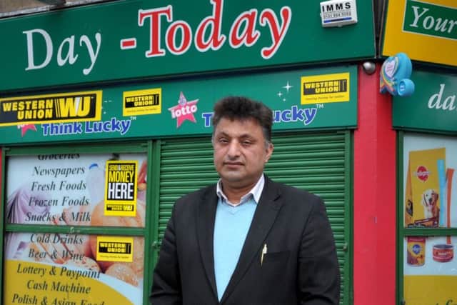 Kashif Ather, owner of the Day-Today newsagent shop in Boswall Parkway. Picture: Jane Barlow