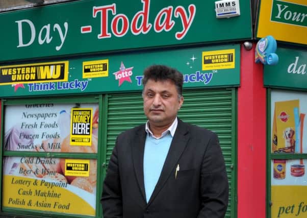 Kashif Ather, owner of the Day-Today newsagent shop in Boswall Parkway. Picture: Jane Barlow