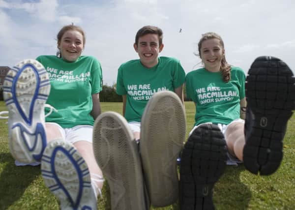 Olivia Arnot, Rosina Barton and David Campbell are running the Half Marathon in memory of Millie McLean. Picture: Toby Williams