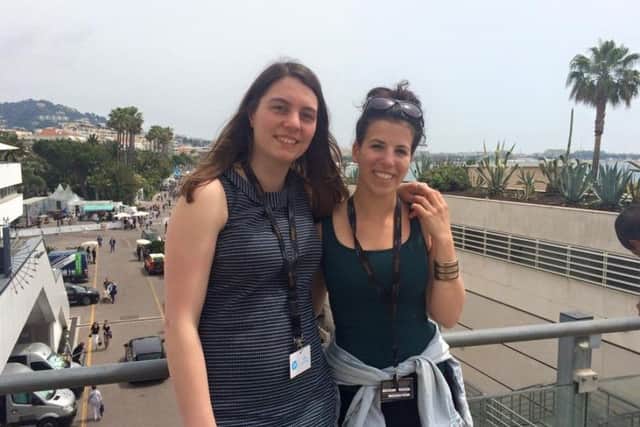 Eva Riley, left, with Kriszta Laszlo in Cannes. Picture: Complimentary