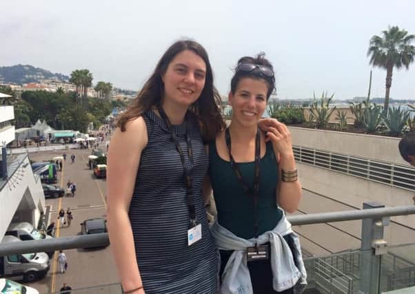 Eva Riley, left, with Kriszta Laszlo in Cannes. Picture: Complimentary
