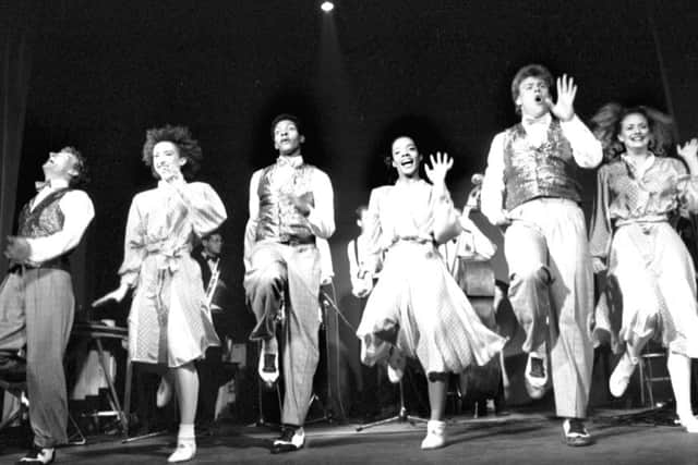 The Jiving Lindy Hoppers dance group in That Swing Thang at the Gilded Balloon partyin 1988. Picture: TSPL