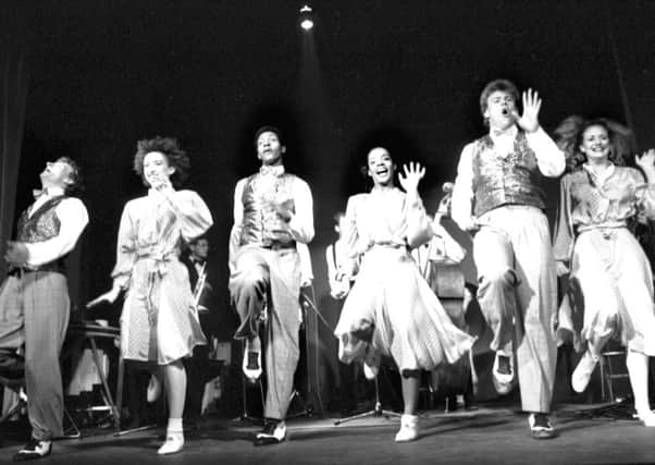 The Jiving Lindy Hoppers dance group in That Swing Thang at the Gilded Balloon partyin 1988. Picture: TSPL