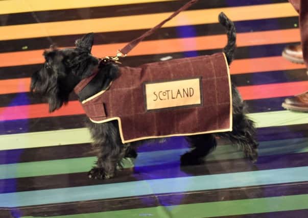 A Scotty features at the opening ceremony of the Commonwealth Games in Glasgow. Picture: Jane Barlow