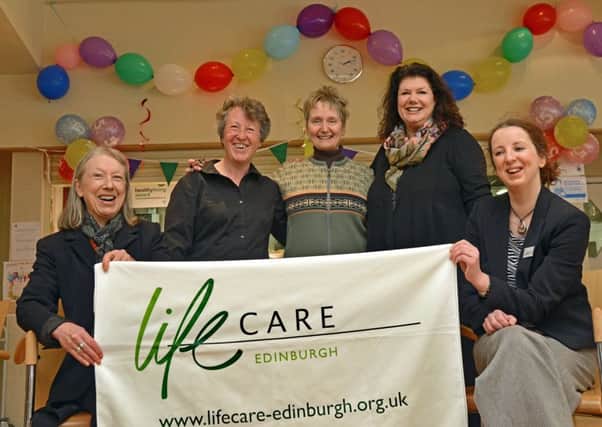 Su Millar, centre, with Kathy Elliott, Mary Halligan, fundraiser Vicki Bradley and Caroline Heywood. Picture: Jon Savage