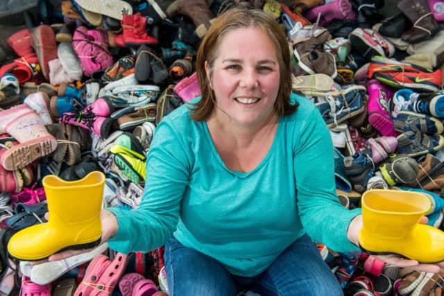 Judith Burney has collected over 500 pairs of shoes. Picture: Ian Georgeson