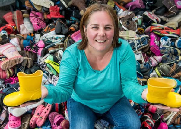 Judith Burney has collected over 500 pairs of shoes. Picture: Ian Georgeson