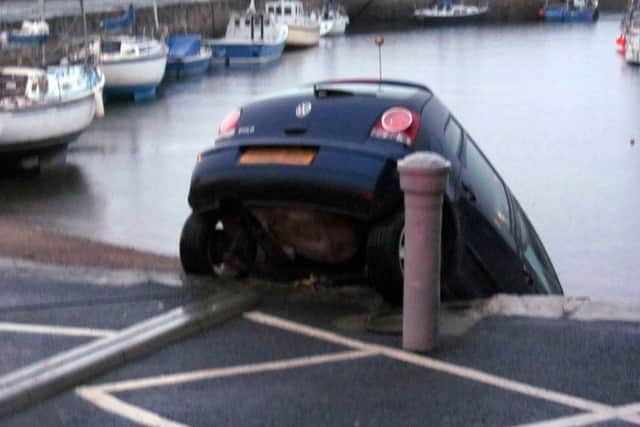 THe owner returned to find her car like this. Picture: Adrian McDowell
