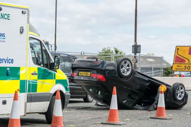 Medics rushed to the scene. Picture: Ian Georgeson