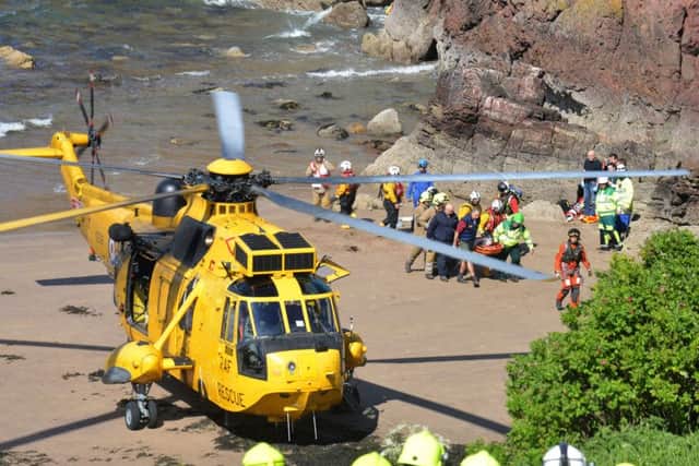 The 16-year-old girl was airlifted to hospital after falling from a notorious cliff. Picture: Jon Savage