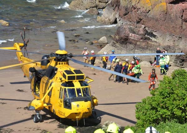 The 16-year-old girl was airlifted to hospital after falling from a notorious cliff. Picture: Jon Savage