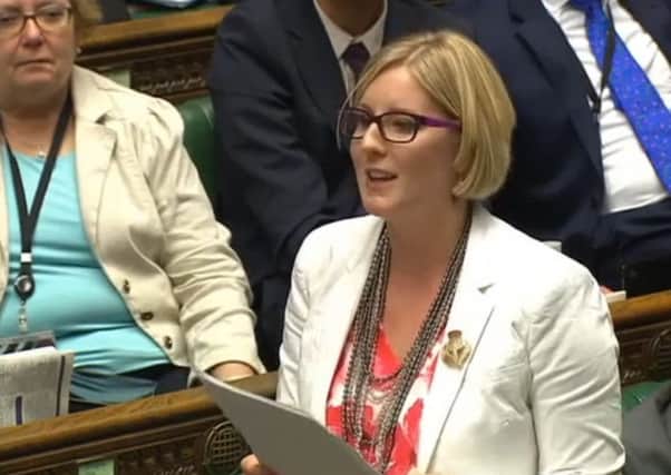 Hannah Bardell makes her maiden speech in the House of Commons. Picture: Parliamentlive.tv