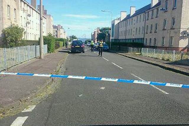 Police closed off part of Wardieburn East Street. Picture: Kaye Nicolson