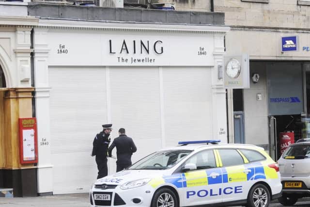 Laing The Jeweller was robbed. Picture: Greg Macvean