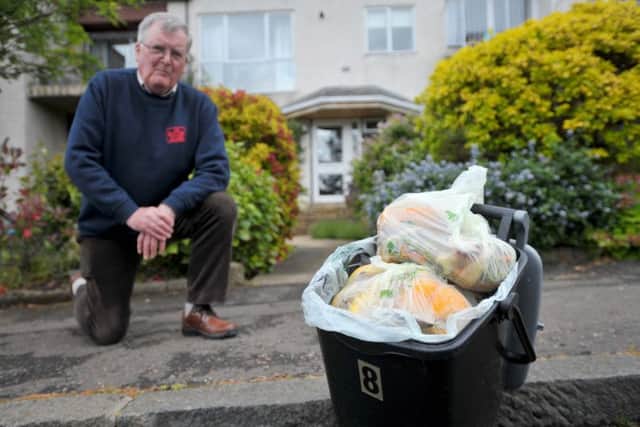 Lindsay Walls' food waste has not been collected. Picture: Jane Barlow