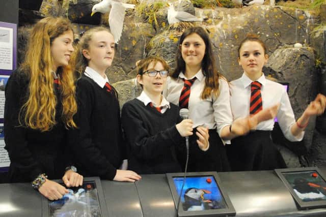 North Berwick High pupils perform the song. Picture: comp