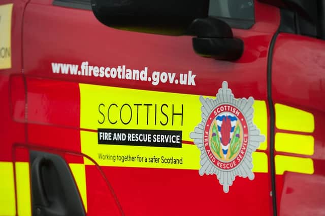 Firefighters tackled the blaze which began around 9pm last night. Picture: John Devlin