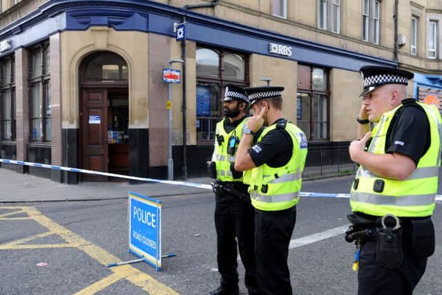 RBS in Tollcross was robbed. Picture: Jane Barlow