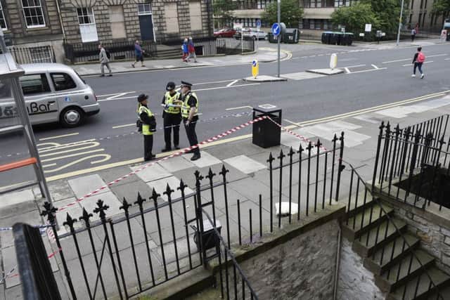 The scene of the accident in Dundas Street. Picture: Greg Macvean