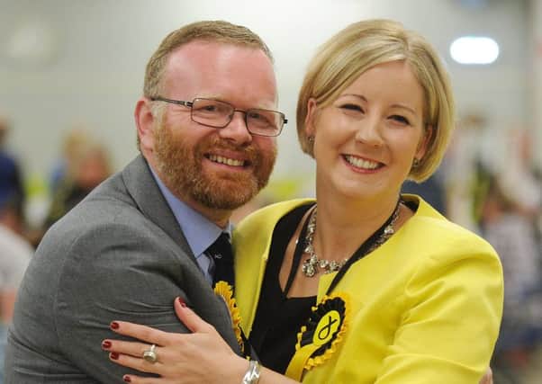 SNP MPs Martyn Day and Hannah Bardell. Picture: Neil Hanna