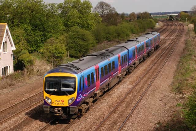 The First TransPennine Express train narrowly missed the workers. File photo: Contributed