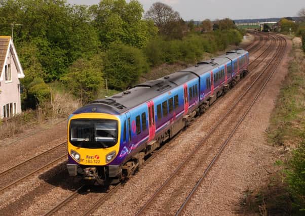 The First TransPennine Express train narrowly missed the workers. File photo: Contributed