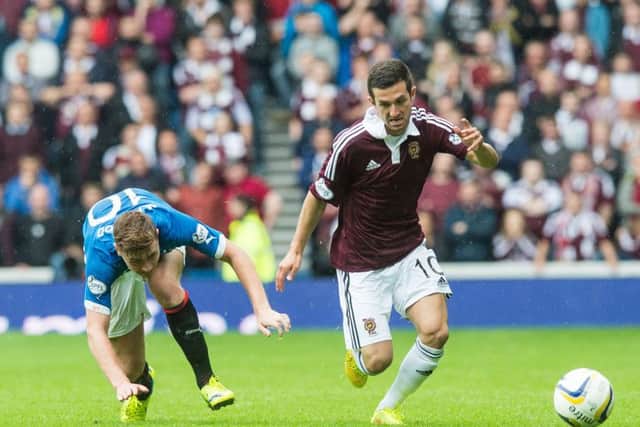 Jason Holt in action against Rangers in August 2014. Picture: Ian Georgeson