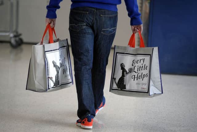 Supermarkets must now charge for all bags dispensed to customers. Picture: John Devlin